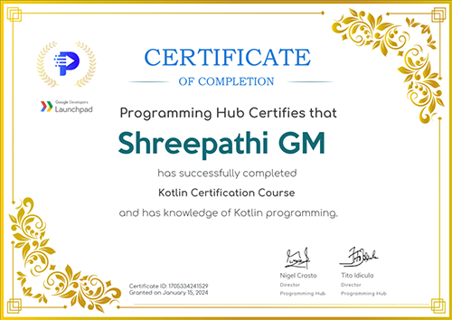 Kotlin Certification Course
